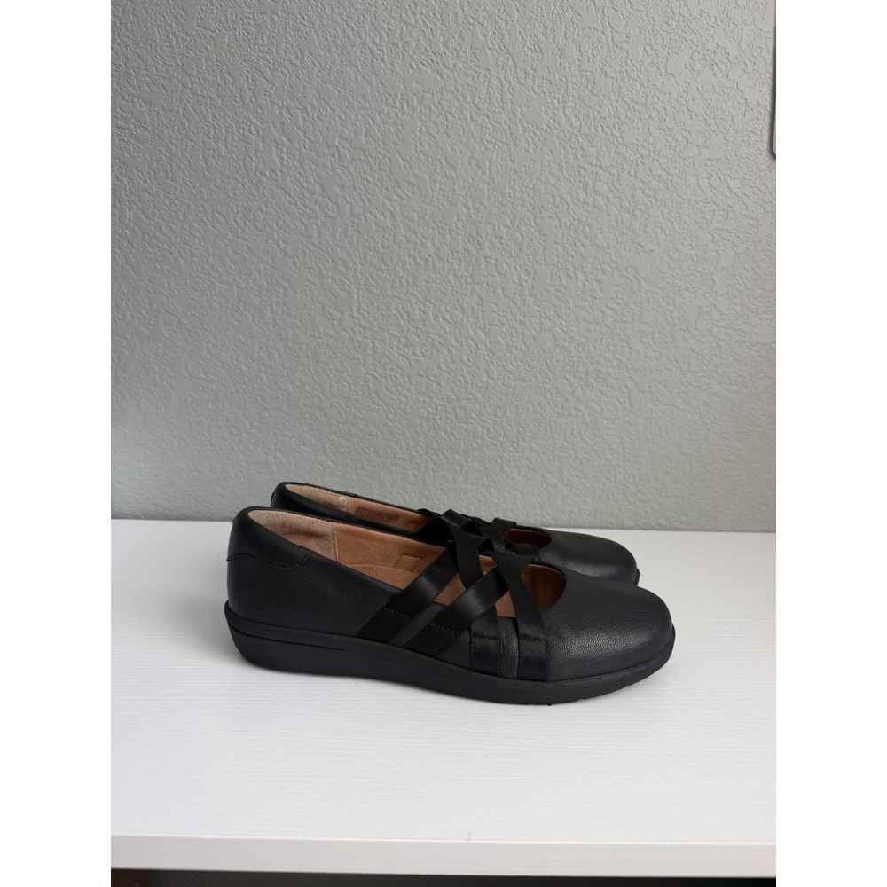 Vionic Serenity Mary Jane Flats Women's 8 Wide Black Leather Orthotic Comfort - Picture 8 of 10